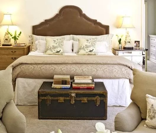 baul antiguo para pie de cama, vintage, clasico, decorar habitacion